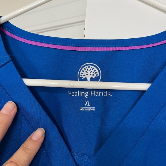 Healing Hands Purple Label•Men's Scrub Set,Solid Top + Utility Cargo Pant,Sz XL - Picture 11 of 17